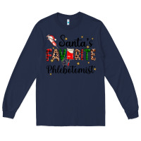 Navy santas favourite phlebotomist Long Sleeve Tee - AdoDesignShop