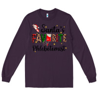 Plum santas favourite phlebotomist Long Sleeve Tee - AdoDesignShop