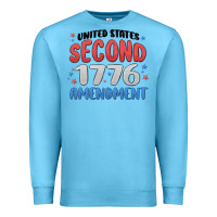 Ocean Blue united states second 1776 amendment Premium Sweatshirt - MaliasSmallBusiness