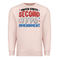 Pale Pink united states second 1776 amendment Premium Sweatshirt - MaliasSmallBusiness