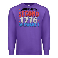 Purple united states second 1776 amendment Premium Sweatshirt - MaliasSmallBusiness