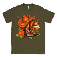 Army Green fall pumpkins  cowgirl  and roses Classic Tee - AdoDesignShop