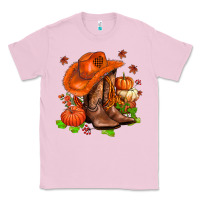 Bubblegum Pink fall pumpkins  cowgirl  and roses Classic Tee - AdoDesignShop
