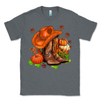 Charcoal Heather fall pumpkins  cowgirl  and roses Classic Tee - AdoDesignShop