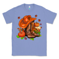 Colony Blue fall pumpkins  cowgirl  and roses Classic Tee - AdoDesignShop