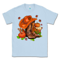 Dusty Blue fall pumpkins  cowgirl  and roses Classic Tee - AdoDesignShop