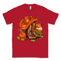 Red fall pumpkins  cowgirl  and roses Classic Tee - AdoDesignShop