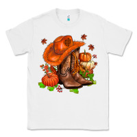 White fall pumpkins  cowgirl  and roses Classic Tee - AdoDesignShop