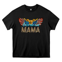 Black Western American Mama With Sunflowers Heavy Core Tee - LillyAllenDesigns