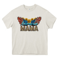 Cream Western American Mama With Sunflowers Heavy Core Tee - LillyAllenDesigns