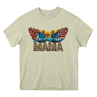 Mossy Western American Mama With Sunflowers Heavy Core Tee - LillyAllenDesigns