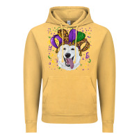 Vintage Mustard mardi gras hat  white shepherd Vintage Hoodie - RanaPortraitStore