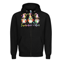 Black summer vibes gnomes Zipper Hoodie - Artiststas