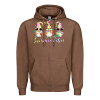 Chestnut summer vibes gnomes Zipper Hoodie - Artiststas