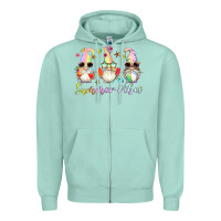 Seafoam summer vibes gnomes Zipper Hoodie - Artiststas
