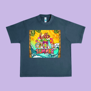 Hello Summer Gnomes Urban Heavy Tee Designed By Zillion Design Studio