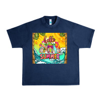 Navy hello summer gnomes Urban Heavy Tee - Zillion Design Studio