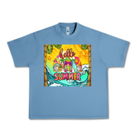 Pebble Blue hello summer gnomes Urban Heavy Tee - Zillion Design Studio