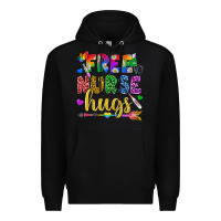 Black Free Nurse Hugs Pride LGBTQ+ Premium Hoodie - BundleAndBundleShop