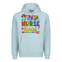 Blue Mist Free Nurse Hugs Pride LGBTQ+ Premium Hoodie - BundleAndBundleShop
