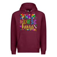 Burgundy Free Nurse Hugs Pride LGBTQ+ Premium Hoodie - BundleAndBundleShop