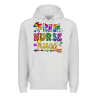 Dove Grey Free Nurse Hugs Pride LGBTQ+ Premium Hoodie - BundleAndBundleShop