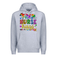 Heather Grey Free Nurse Hugs Pride LGBTQ+ Premium Hoodie - BundleAndBundleShop