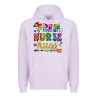 Lilac Free Nurse Hugs Pride LGBTQ+ Premium Hoodie - BundleAndBundleShop