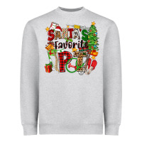 Heather Grey santa's favorite pt Heavyweight Sweatshirt - Zillion Design Studio