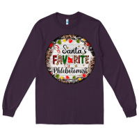 Plum christmas santas favorite phlebotomist light Long Sleeve Tee - AdoDesignShop