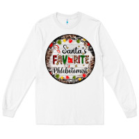 White christmas santas favorite phlebotomist light Long Sleeve Tee - AdoDesignShop