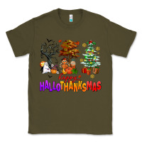 Army Green happy hallothanksmas trees Classic Tee - AdoDesignShop