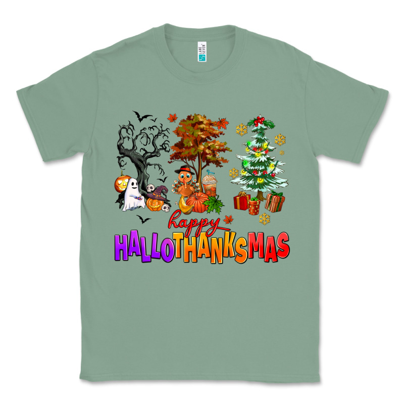 Happy Hallothanksmas Trees Classic Tee by AdoDesignShop | Teevron