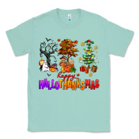 Seafoam happy hallothanksmas trees Classic Tee - AdoDesignShop
