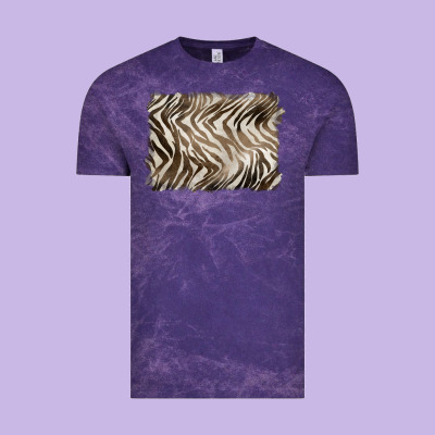 Brown Zebra Pattern Background Vintage Tee Designed By Barkaloodesign