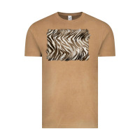 Vintage Camel brown zebra pattern background Vintage Tee - BarkalooDesign