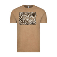 Vintage Coffee brown zebra pattern background Vintage Tee - BarkalooDesign