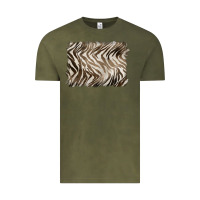 Vintage Olive brown zebra pattern background Vintage Tee - BarkalooDesign