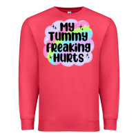 Cardinal my tummy freaking hurts Premium Sweatshirt - MaliasSmallBusiness