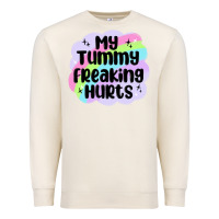 Sandshell my tummy freaking hurts Premium Sweatshirt - MaliasSmallBusiness