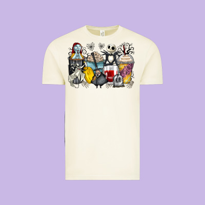 Cartoon Characters Coffee Cups Vintage Tee Designed By Zillion Design Studio