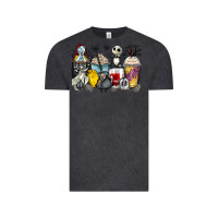 Vintage Black cartoon characters coffee cups Vintage Tee - Zillion Design Studio