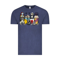 Vintage Denim cartoon characters coffee cups Vintage Tee - Zillion Design Studio