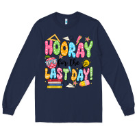 Navy hooray for the last day black Long Sleeve Tee - JahusDesignShop