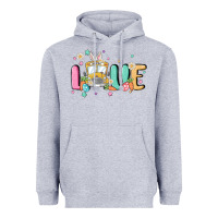 Heather Grey love school bus Heavyweight Hoodie - MaliasSmallBusiness
