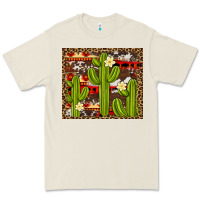 Bone aztec cowhide cactus background Premium Tee - Artiststas
