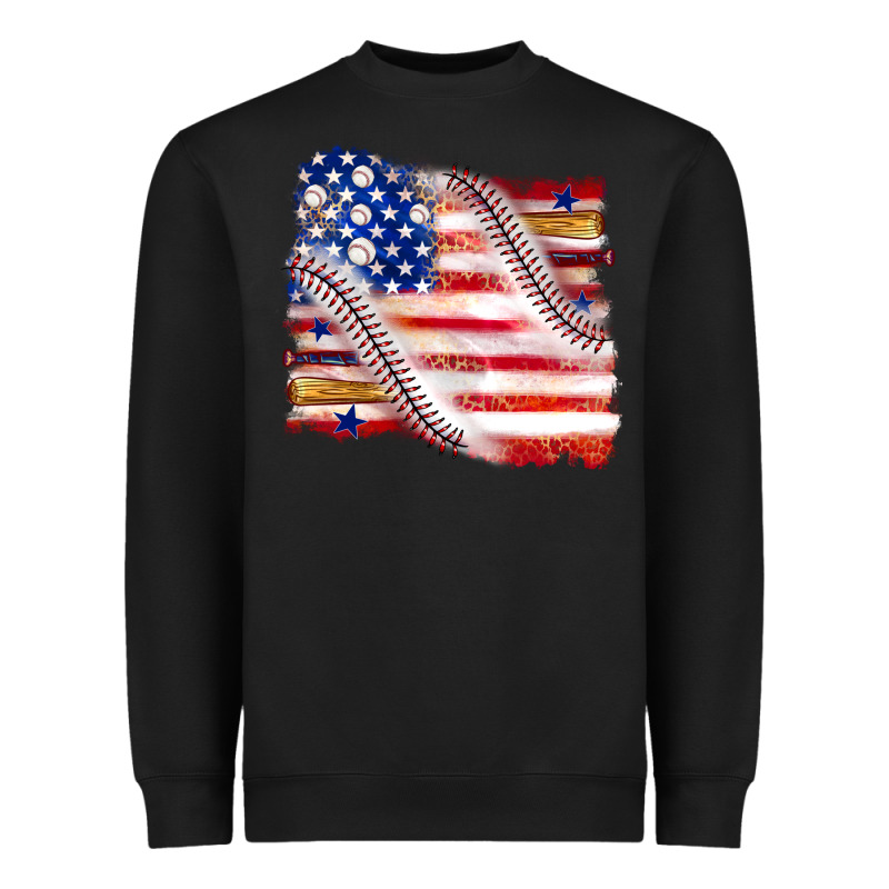 Baseball American Flag Heavyweight Sweatshirt by texasbilliewilder | Teevron