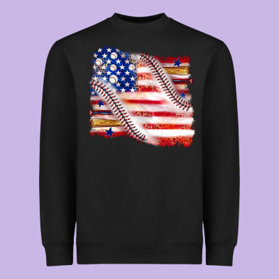 Heavyweight Sweatshirt baseball american flag