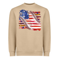 Mushroom baseball american flag Heavyweight Sweatshirt - texasbilliewilder