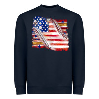 Navy baseball american flag Heavyweight Sweatshirt - texasbilliewilder